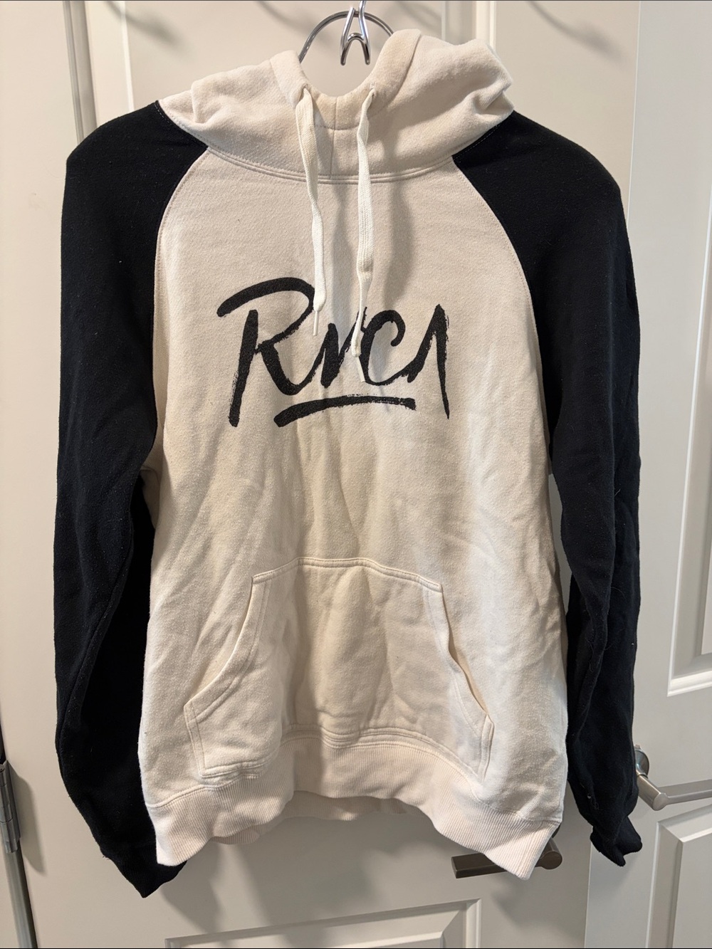 RVCA Two-Tone Black and White Hoodie